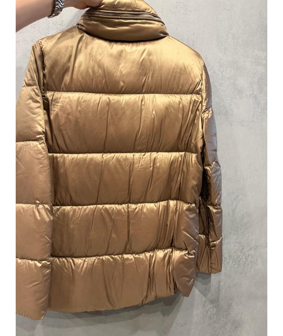RALPH LAUREN Золотой полиэстеровый пуховик, фото 2