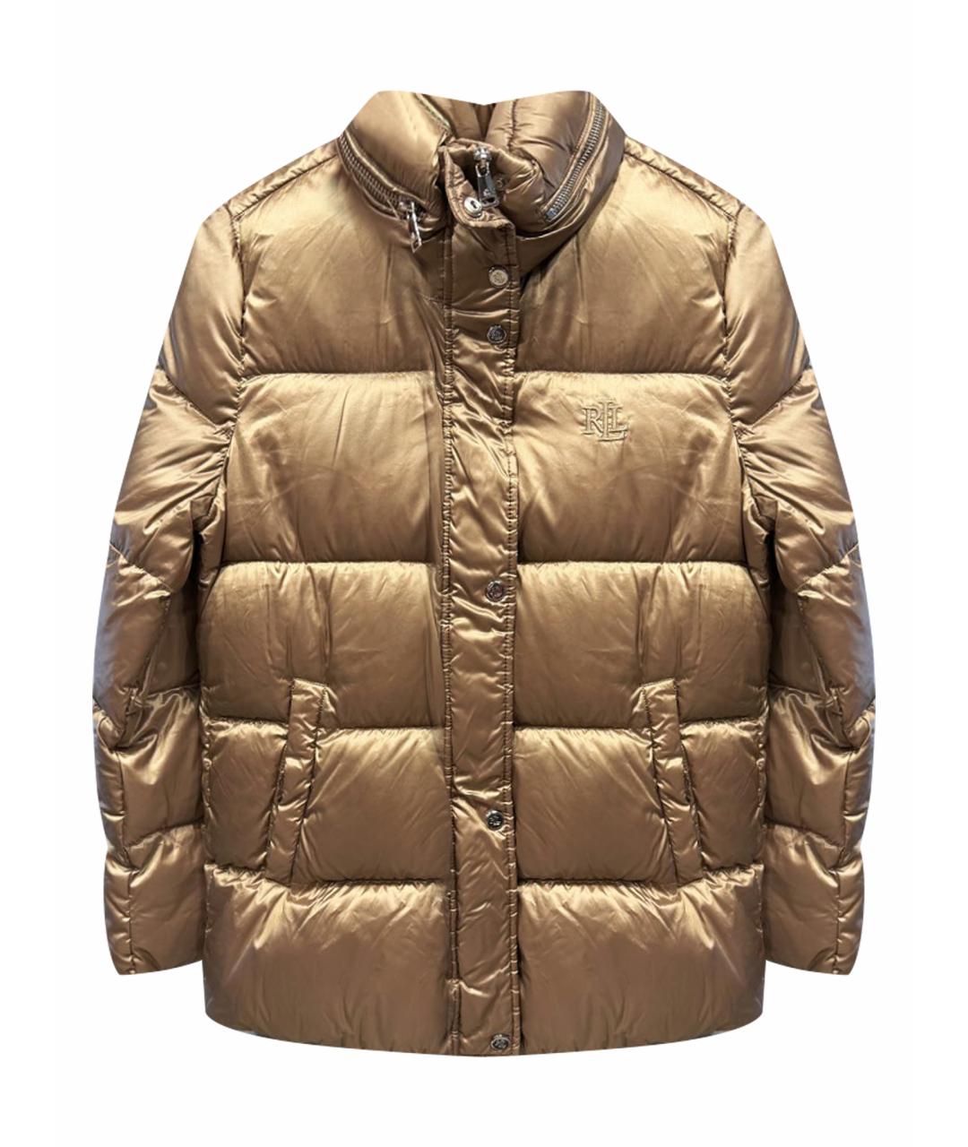 RALPH LAUREN Золотой полиэстеровый пуховик, фото 1