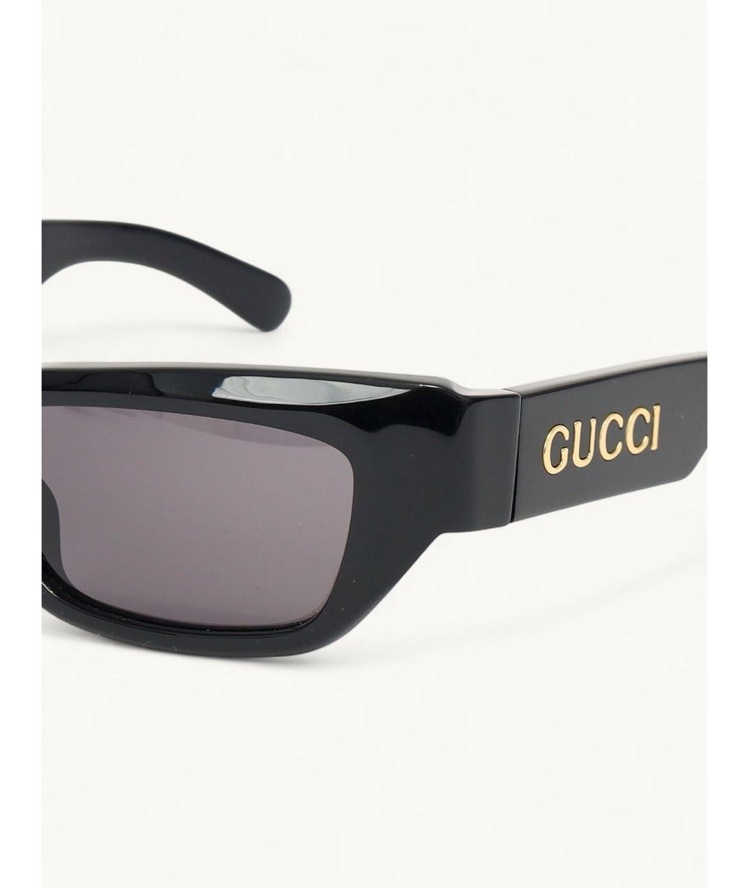 GUCCI Черные пластиковые солнцезащитные очки, фото 3