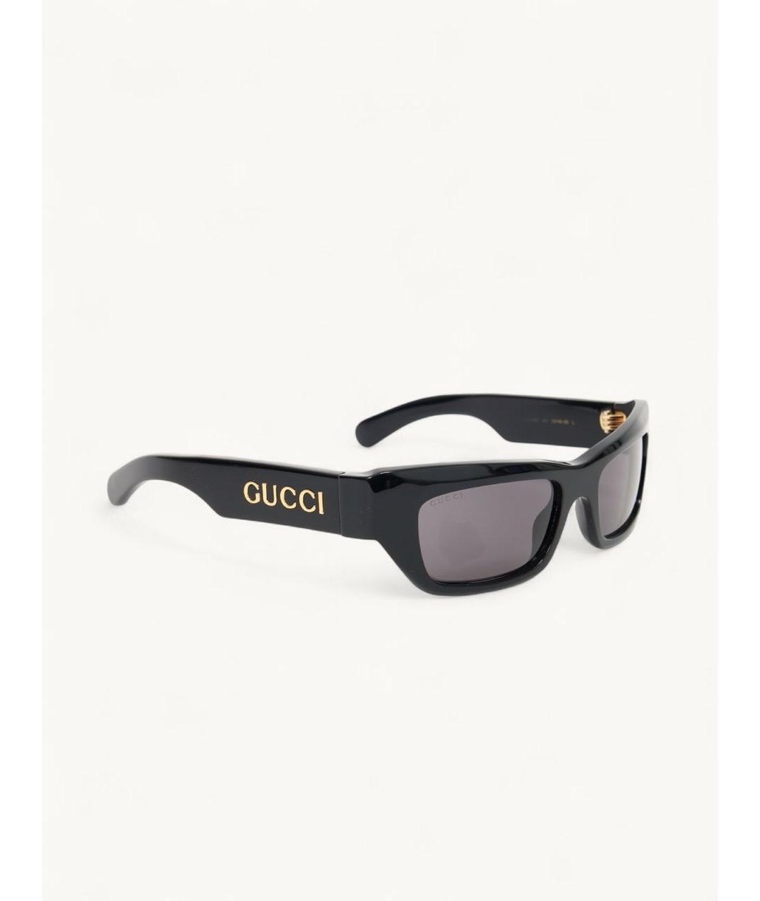GUCCI Черные пластиковые солнцезащитные очки, фото 2