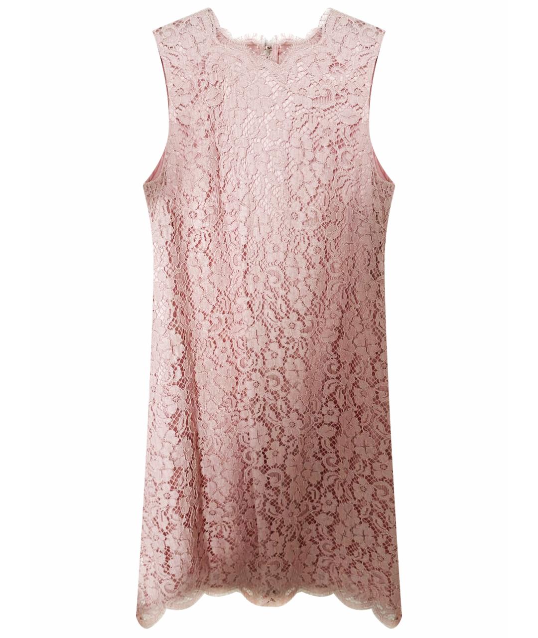 DOLCE&GABBANA Розовое хлопковое коктейльное платье, фото 1