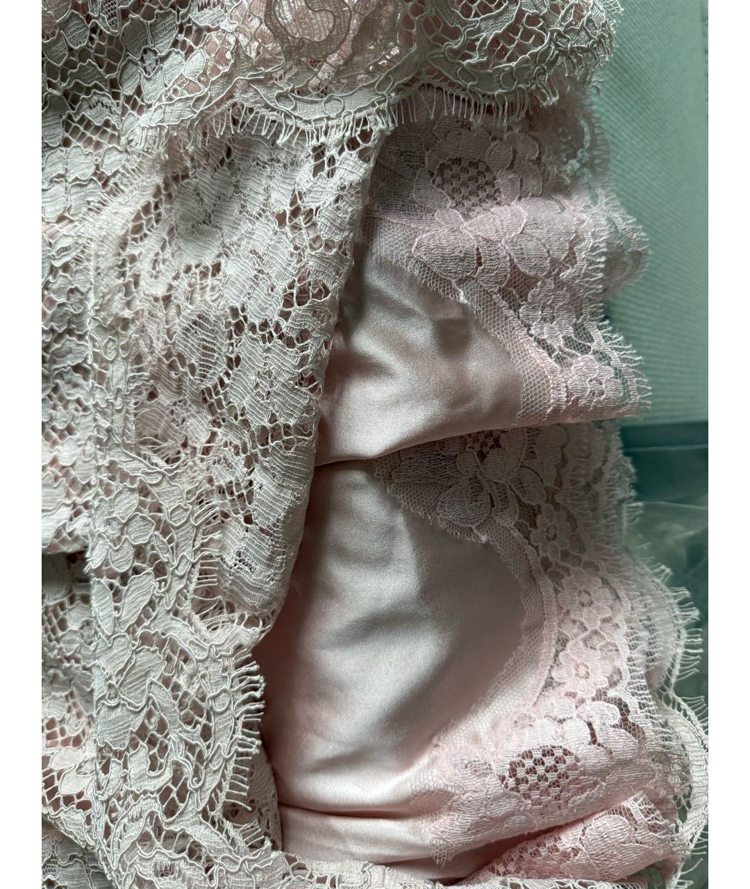 DOLCE&GABBANA Розовое хлопковое коктейльное платье, фото 3