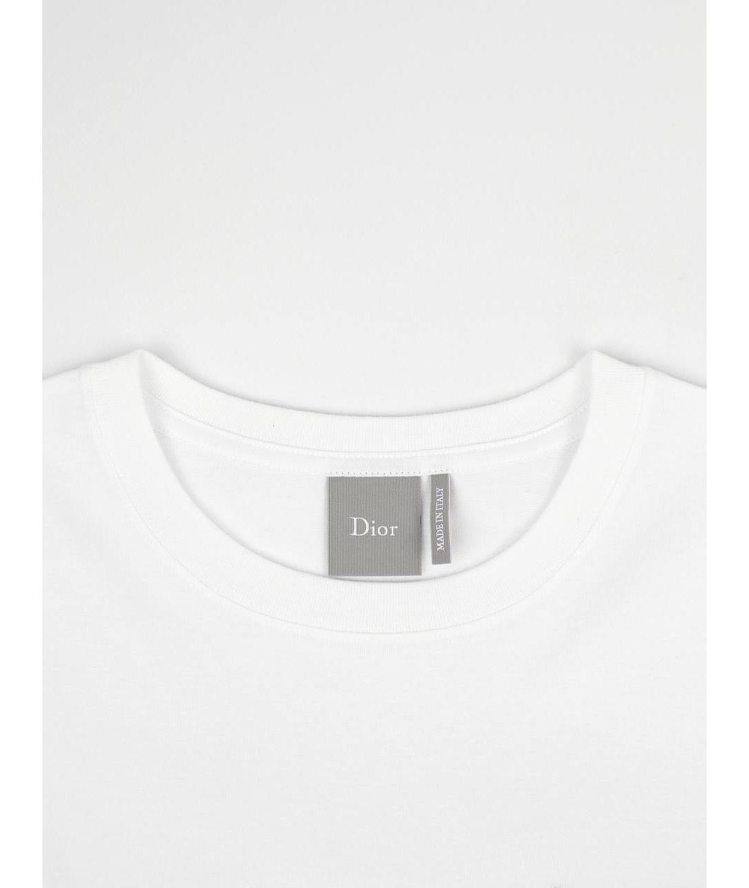 CHRISTIAN DIOR Белая хлопковая футболка, фото 5