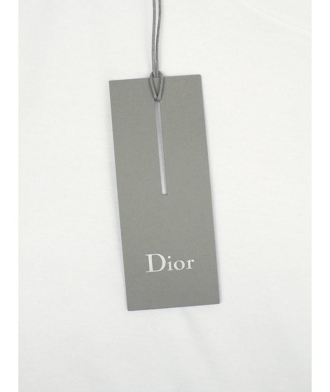 CHRISTIAN DIOR Белая хлопковая футболка, фото 6