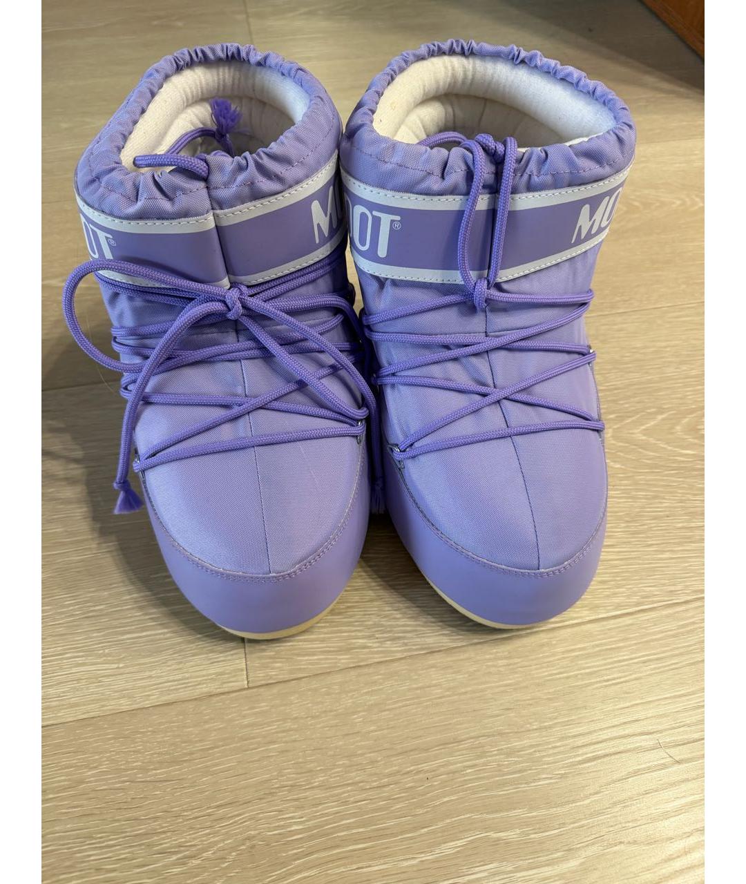 MOON BOOT Фиолетовые синтетические ботинки, фото 2