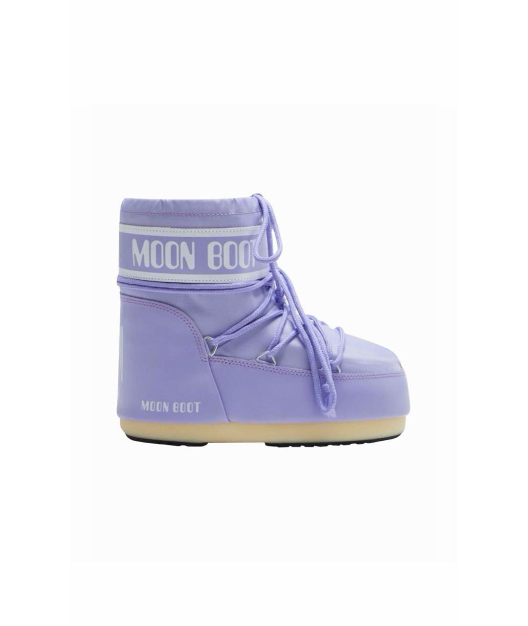 MOON BOOT Фиолетовые синтетические ботинки, фото 7