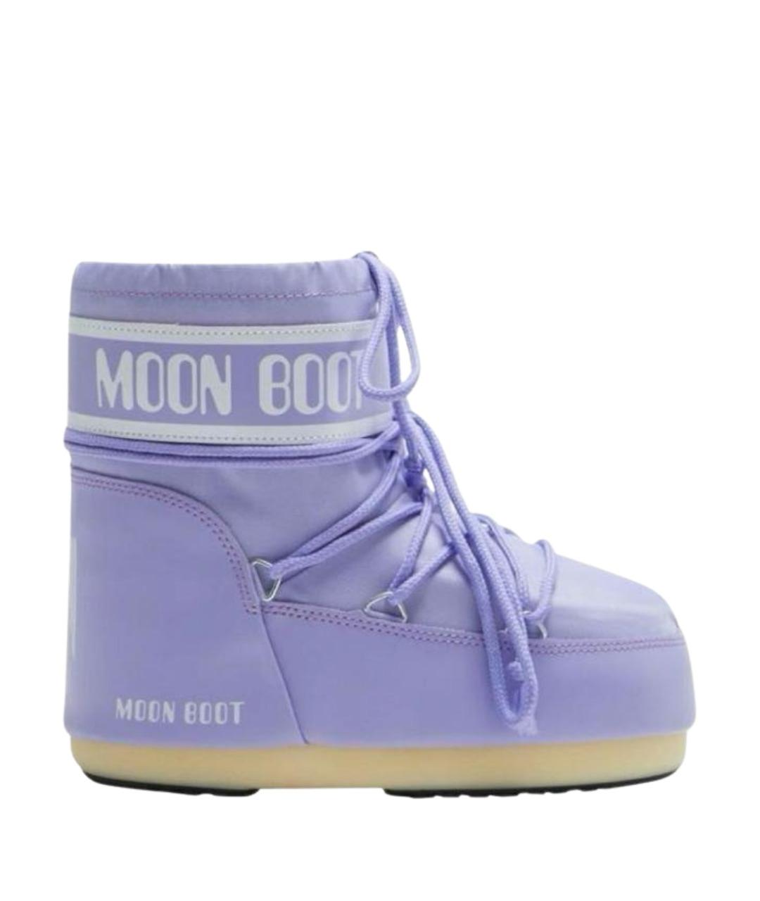MOON BOOT Фиолетовые синтетические ботинки, фото 1