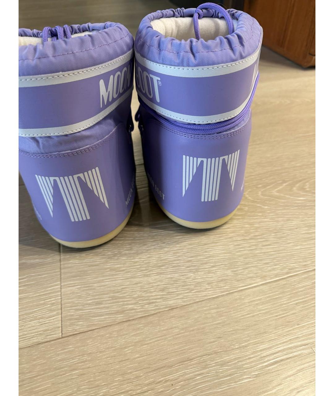 MOON BOOT Фиолетовые синтетические ботинки, фото 3