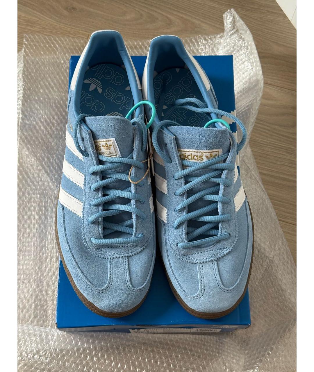 ADIDAS Голубые замшевые низкие кроссовки / кеды, фото 2