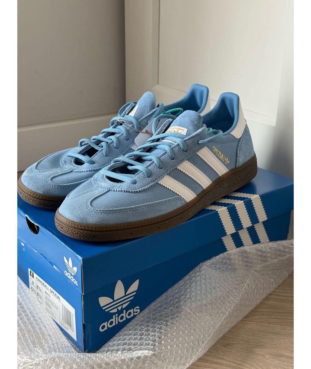 ADIDAS Голубые замшевые низкие кроссовки / кеды, фото 6