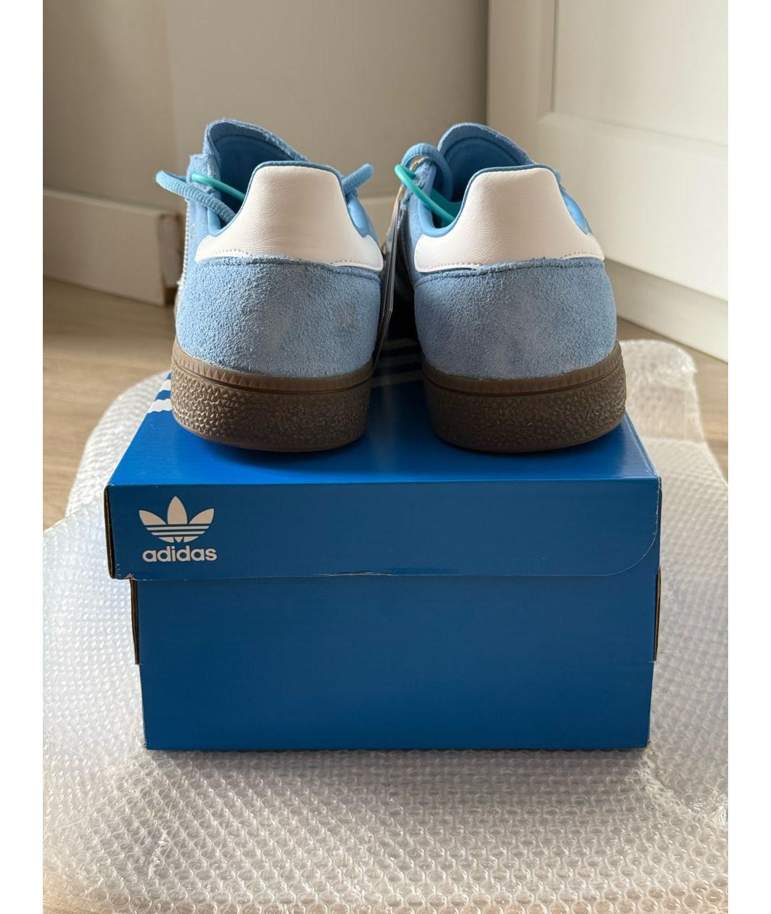 ADIDAS Голубые замшевые низкие кроссовки / кеды, фото 4