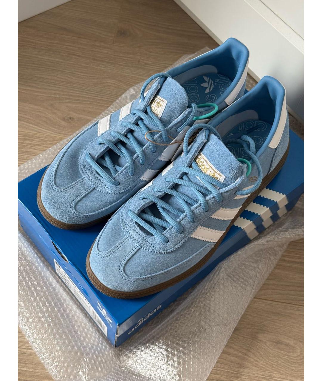 ADIDAS Голубые замшевые низкие кроссовки / кеды, фото 5