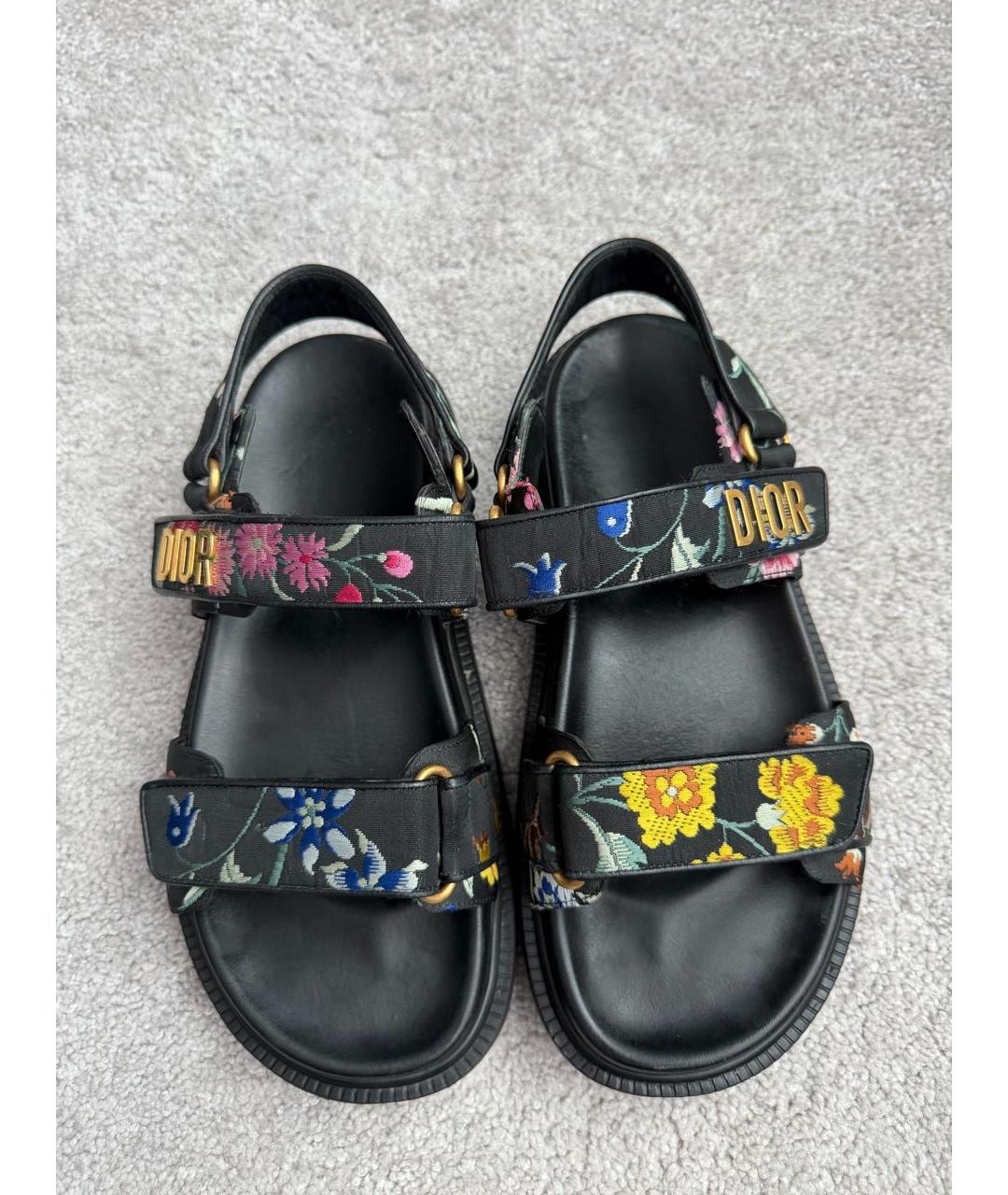 CHRISTIAN DIOR Мульти кожаные босоножки, фото 2