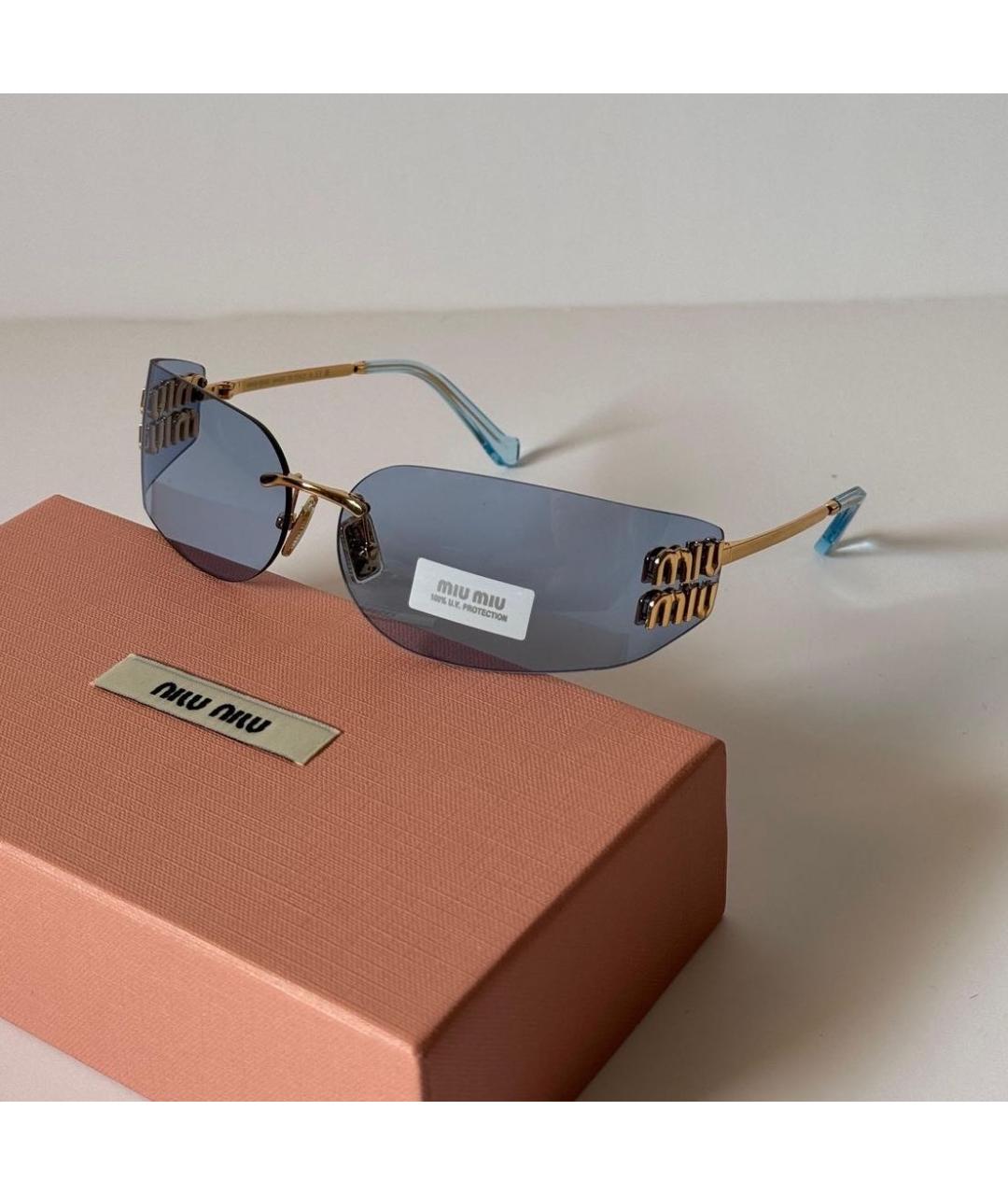 MIU MIU Голубые солнцезащитные очки, фото 2