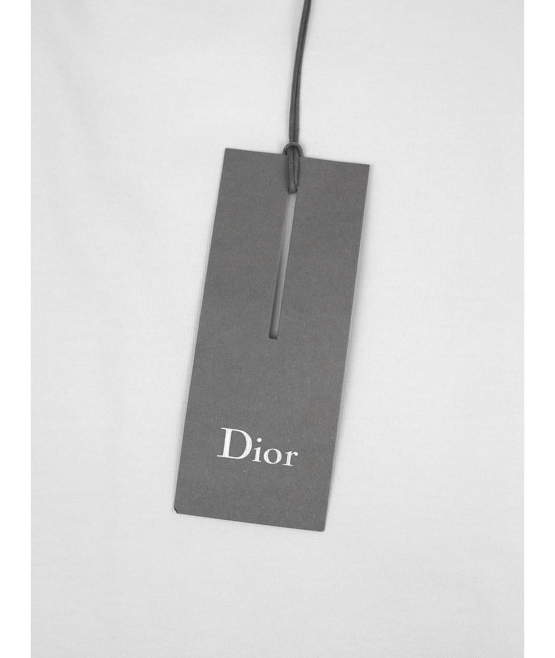 CHRISTIAN DIOR Белая хлопковая футболка, фото 5