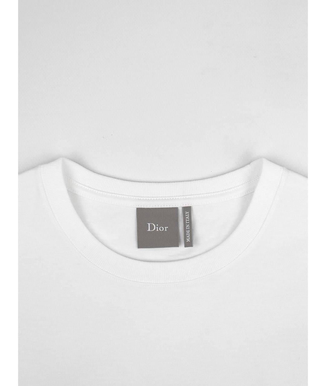 CHRISTIAN DIOR Белая хлопковая футболка, фото 4