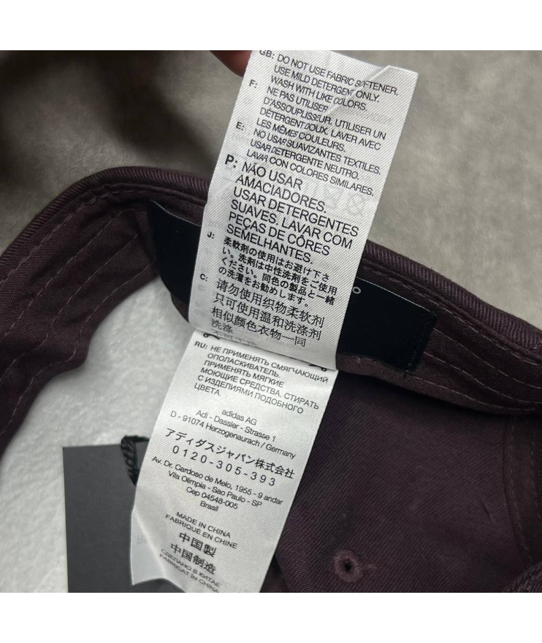 ADIDAS Бордовая хлопковая кепка/бейсболка, фото 7