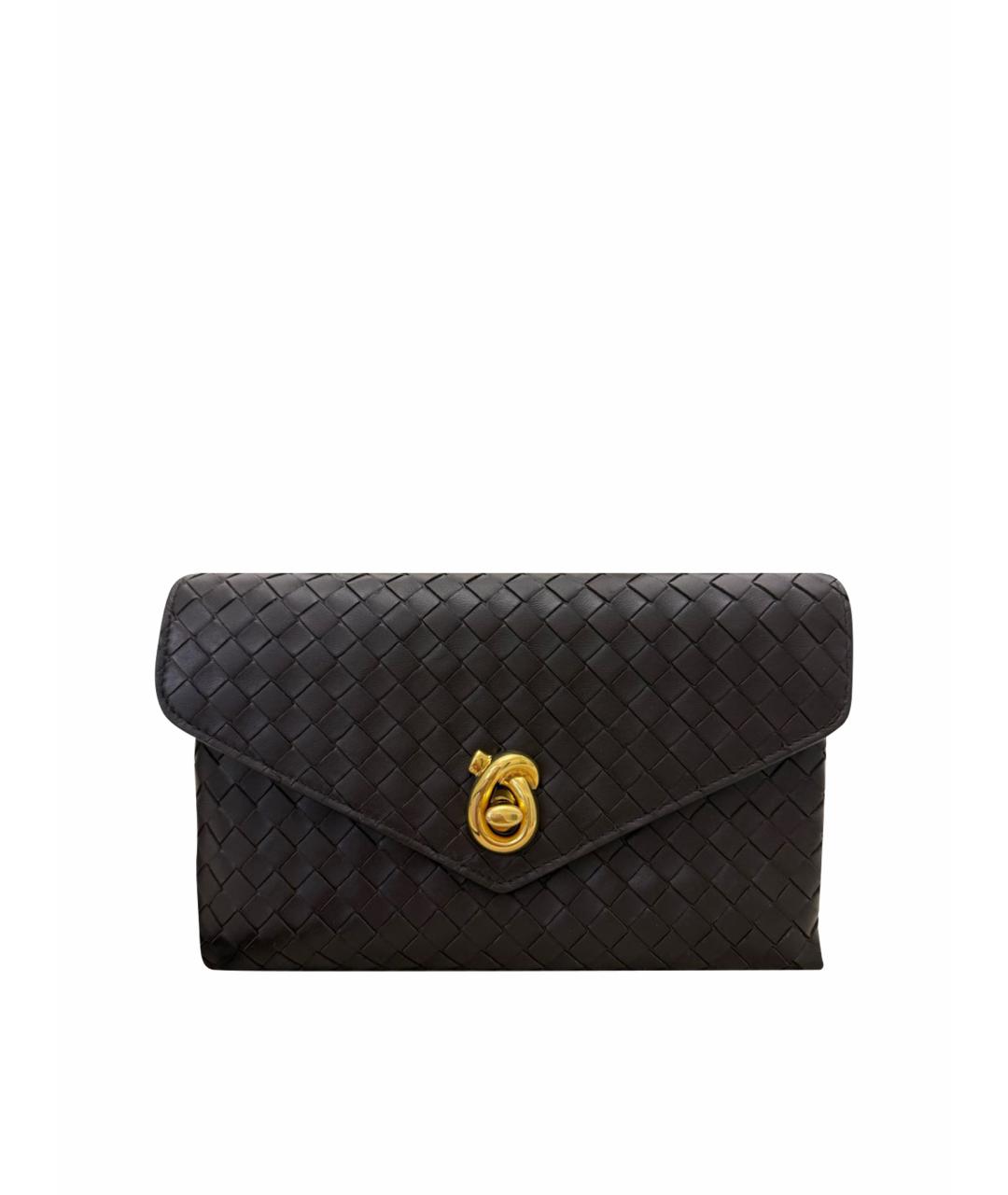 BOTTEGA VENETA Коричневая кожаная сумка с короткими ручками, фото 9