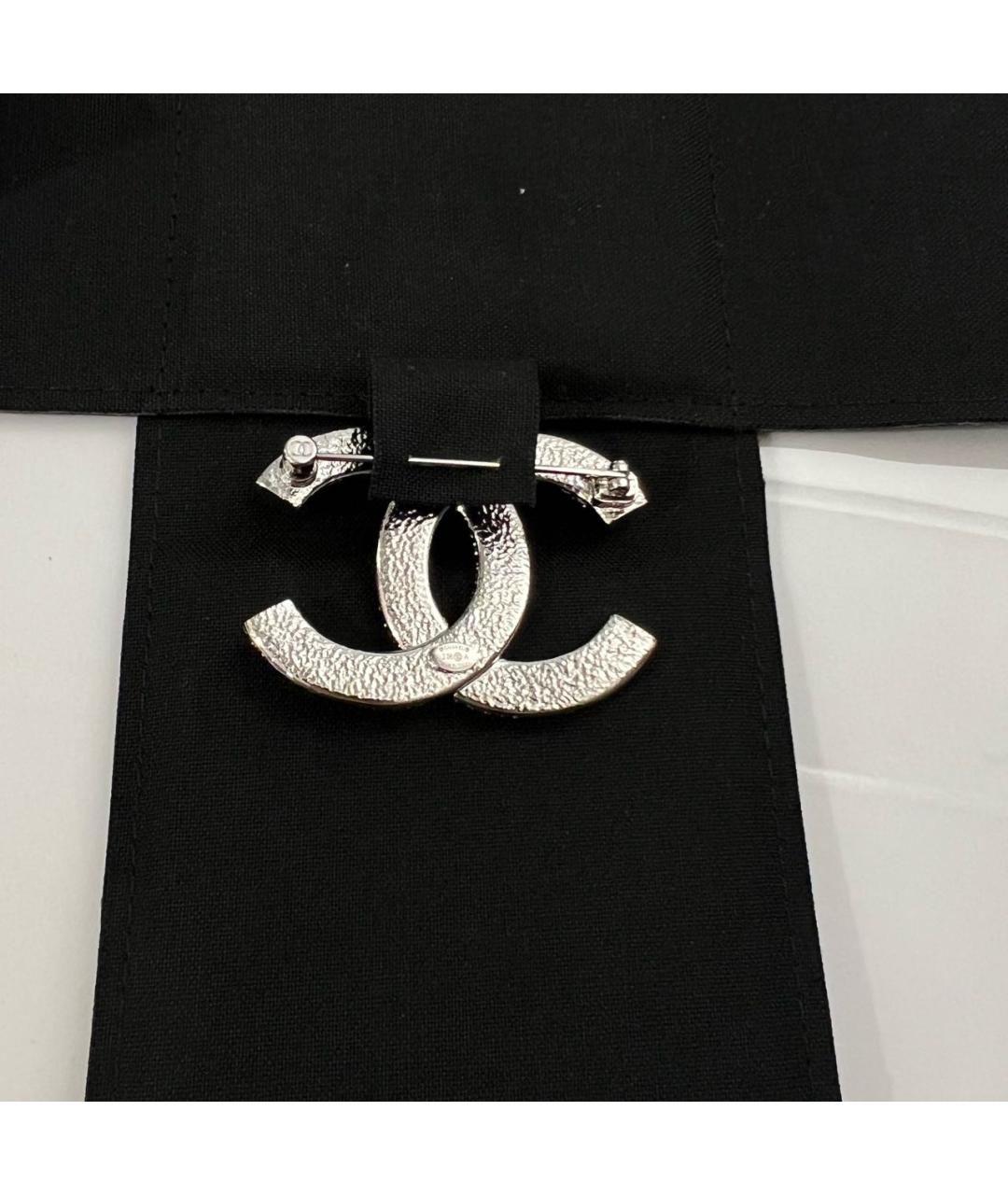 CHANEL Серебряная металлическая булавка / брошь, фото 5