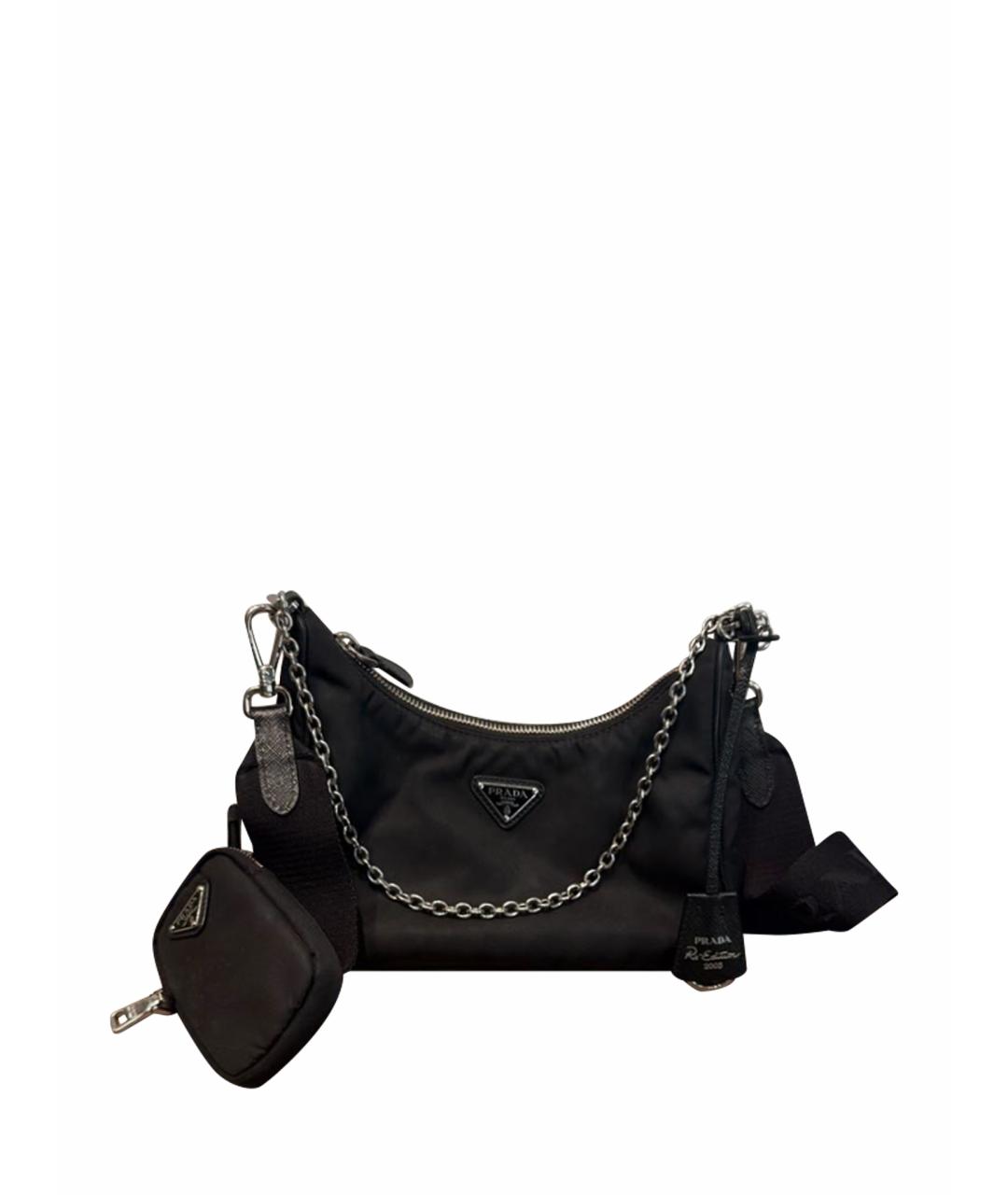 PRADA Черная нейлоновая сумка через плечо, фото 1
