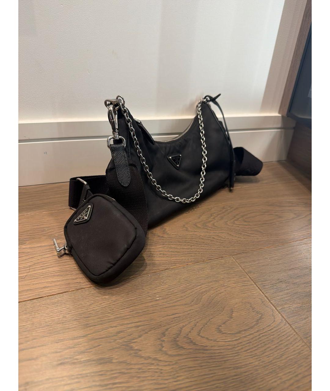 PRADA Черная нейлоновая сумка через плечо, фото 2
