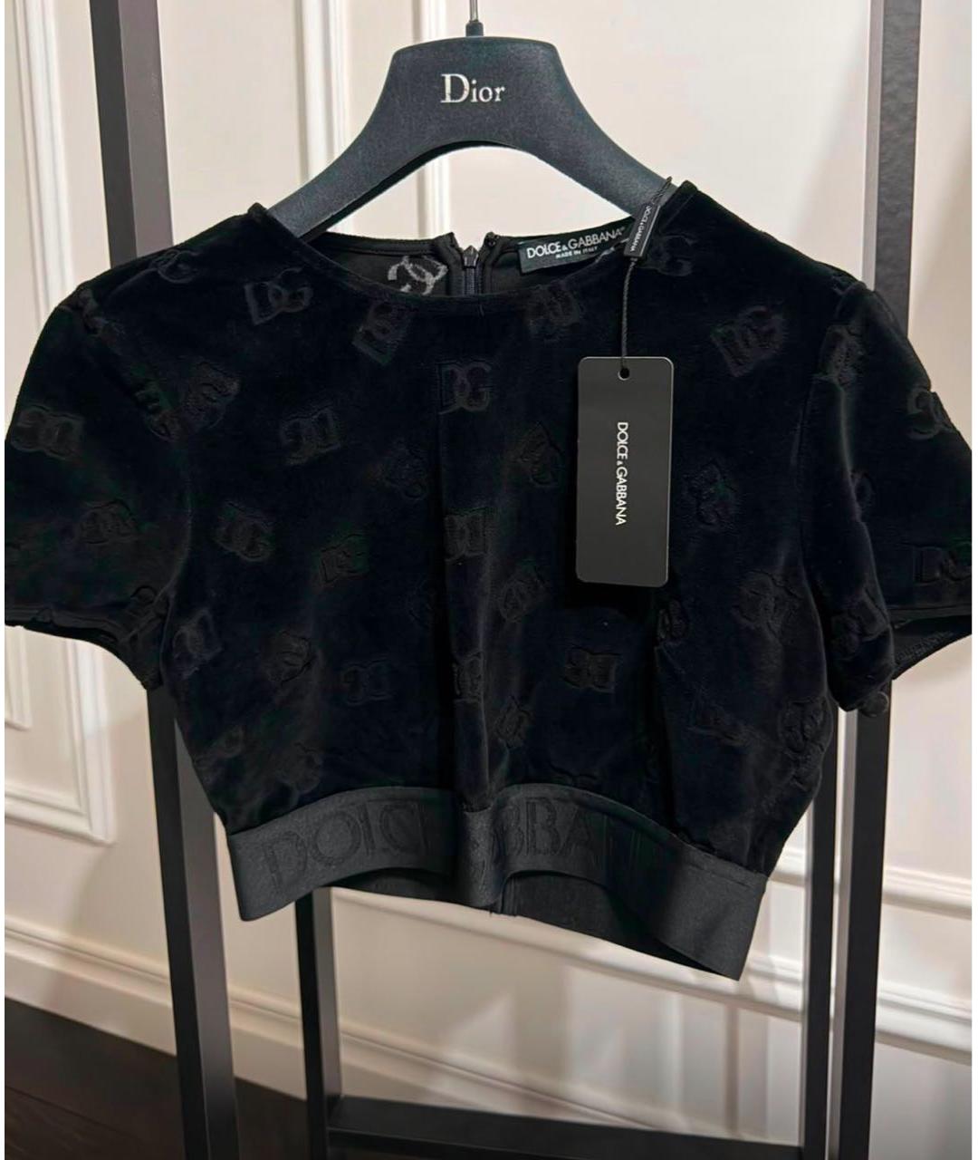 DOLCE&GABBANA Черная футболка, фото 5