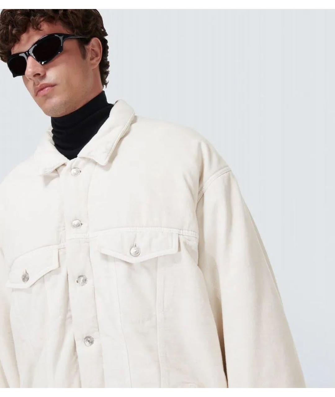 BALENCIAGA Белая деним куртка, фото 5