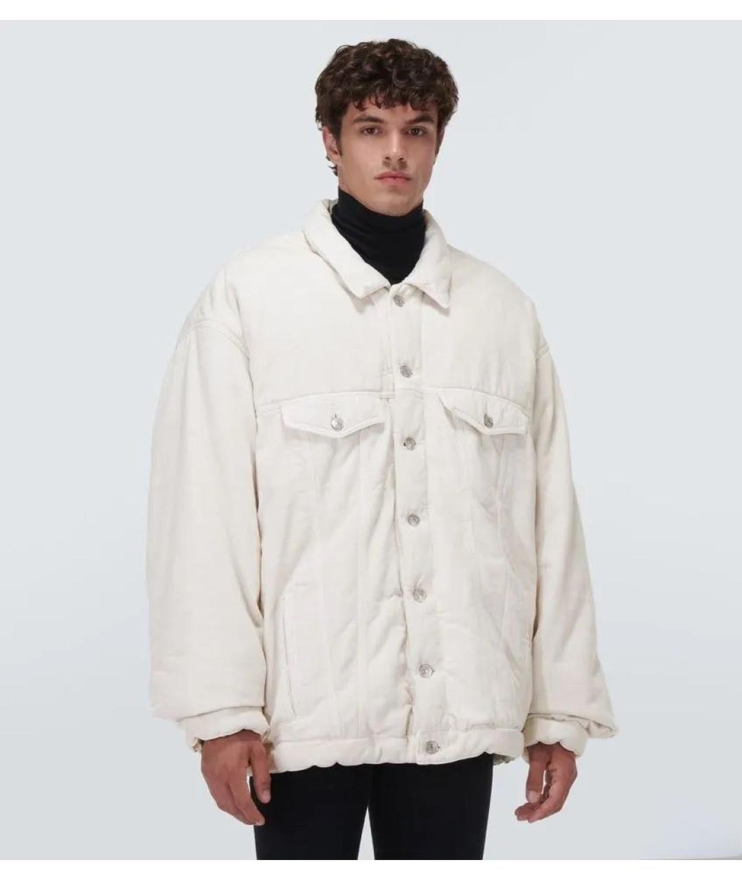 BALENCIAGA Белая деним куртка, фото 4