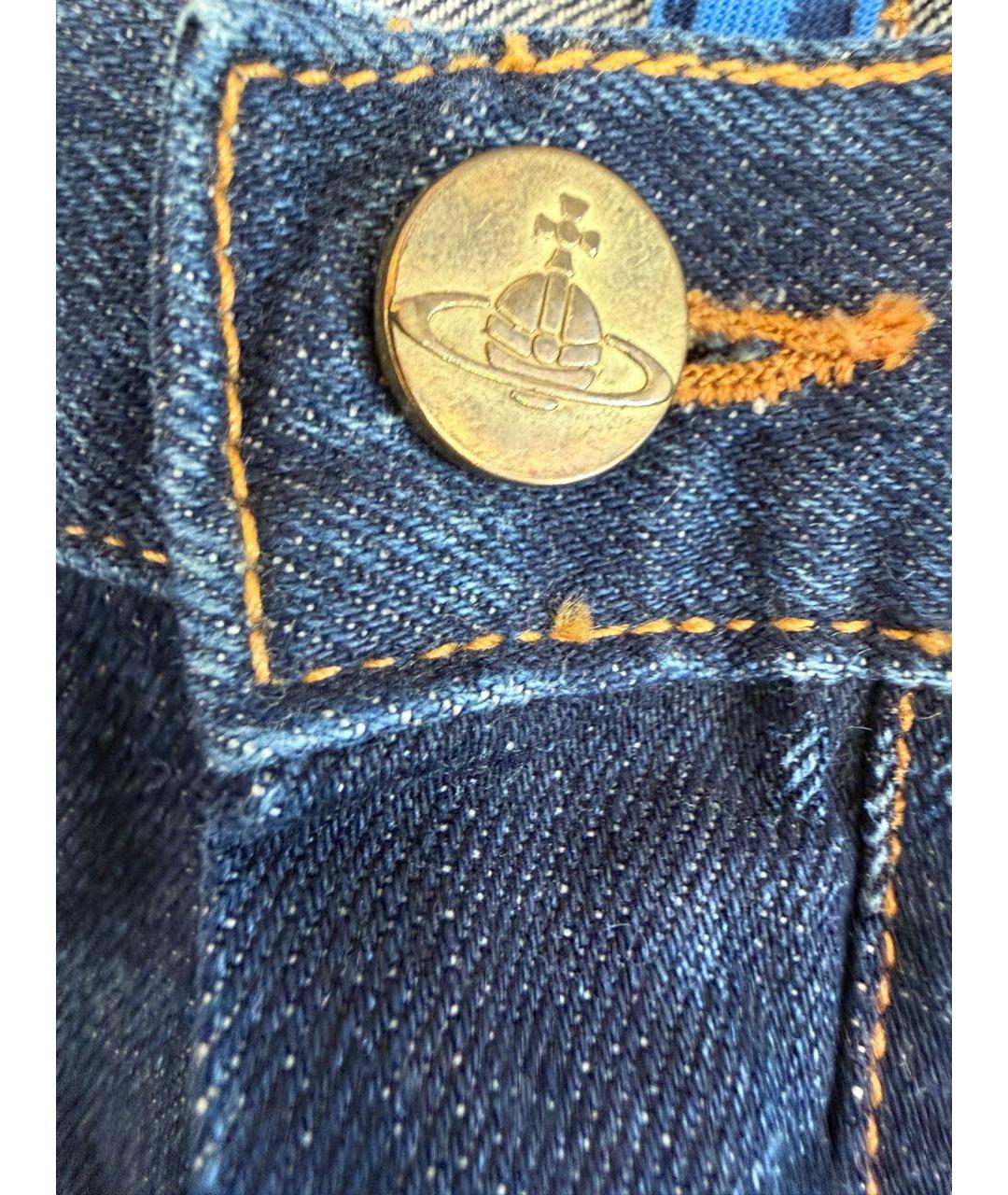 VIVIENNE WESTWOOD Синие хлопковые джинсы скинни, фото 4