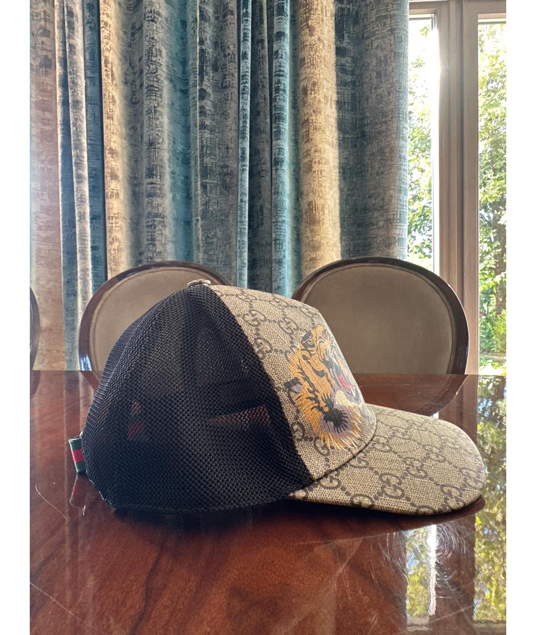 GUCCI Бежевая синтетическая кепка/бейсболка, фото 3