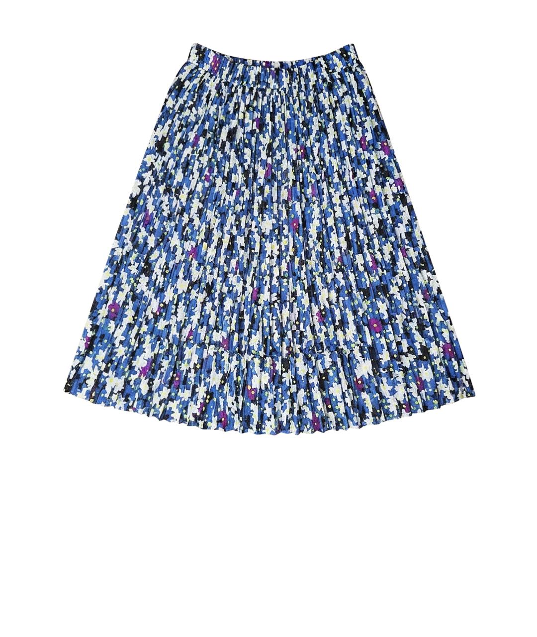 KENZO Синяя полиэстеровая юбка миди, фото 1
