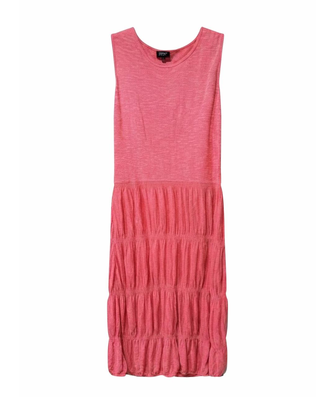 ESCADA Коралловое льняное повседневное платье, фото 1