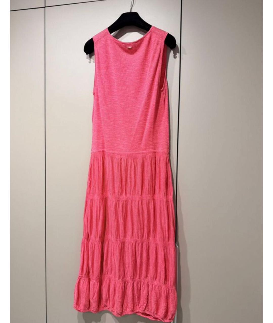 ESCADA Коралловое льняное повседневное платье, фото 2