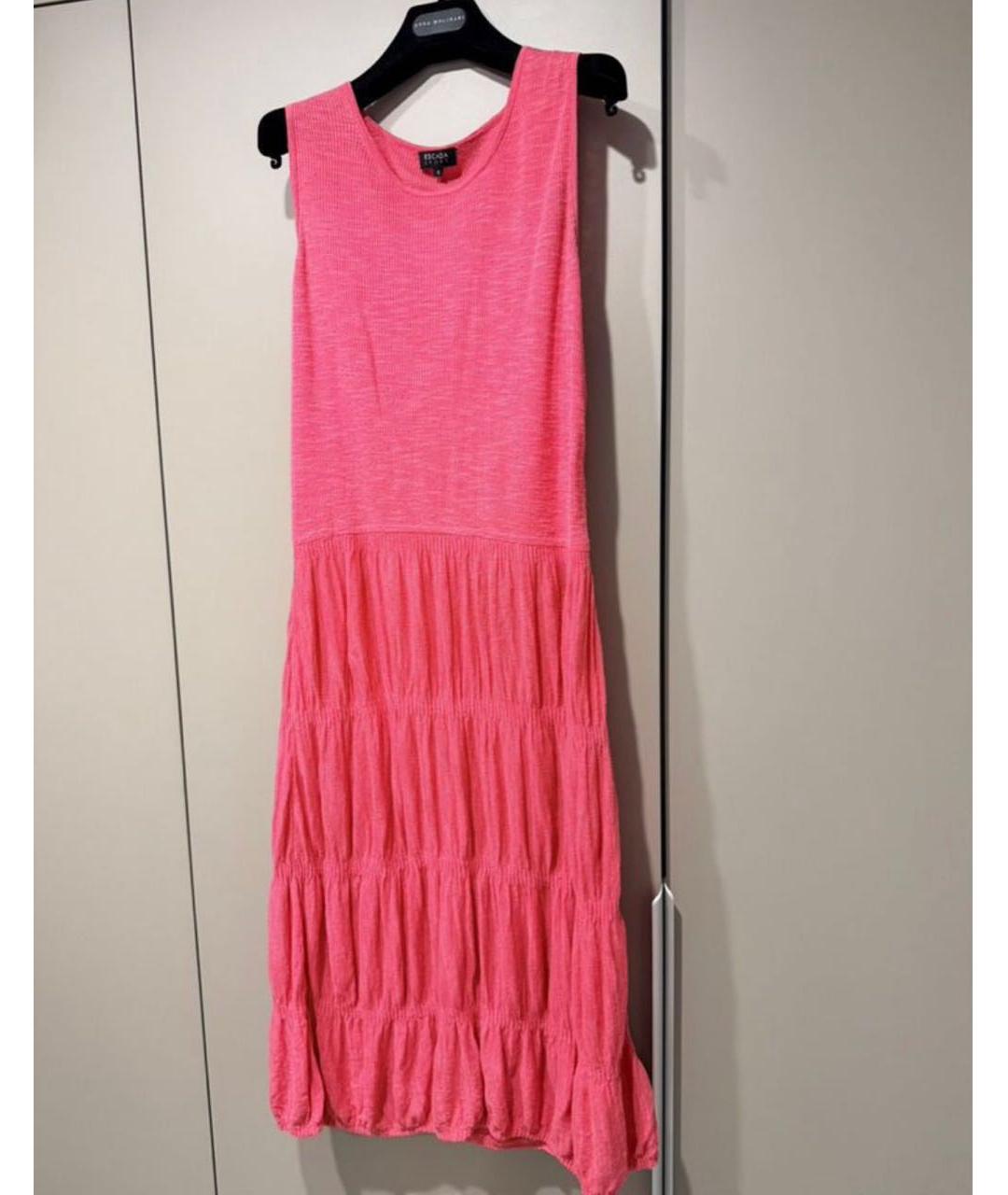 ESCADA Коралловое льняное повседневное платье, фото 3