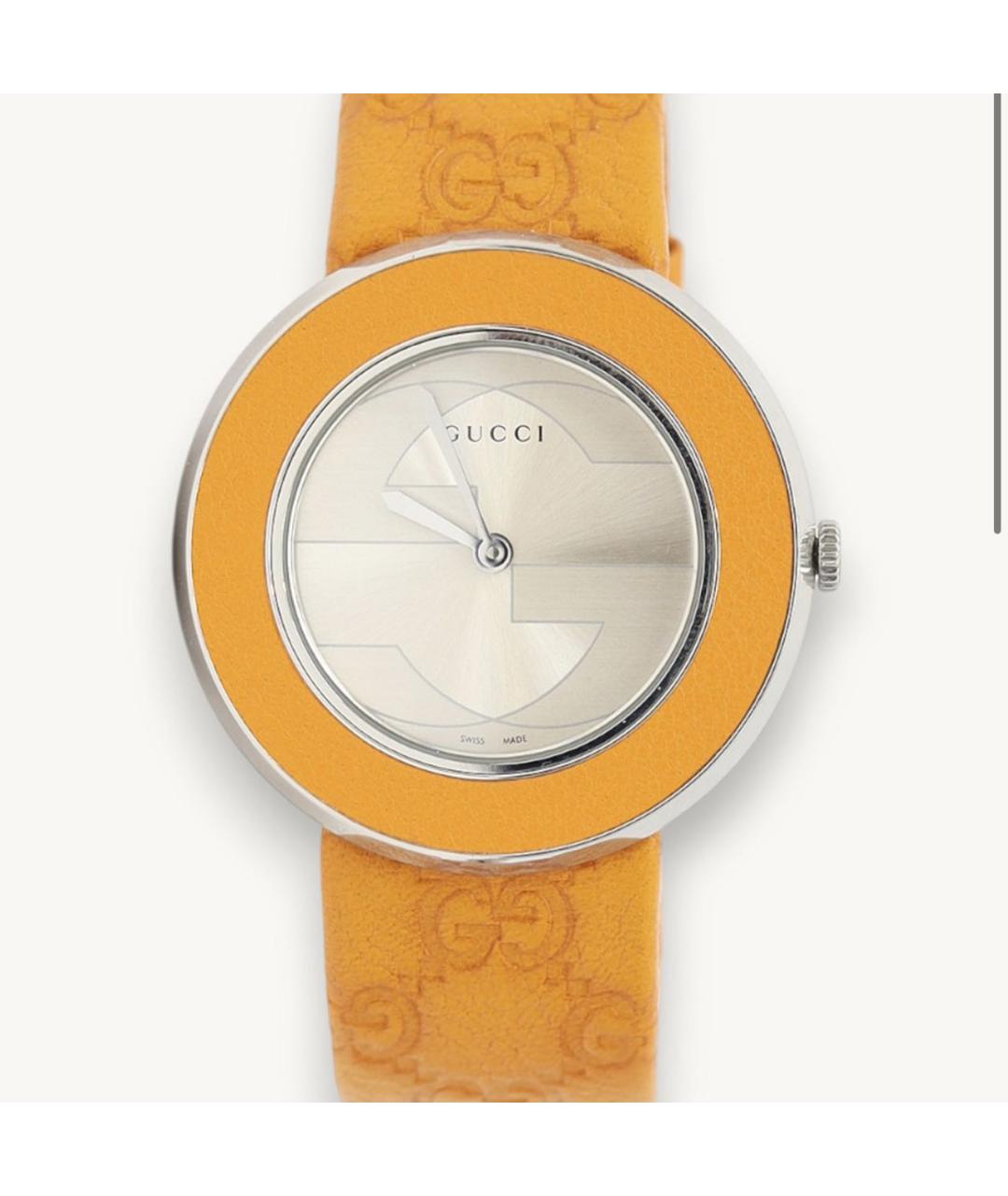 GUCCI Оранжевые стальные часы, фото 5