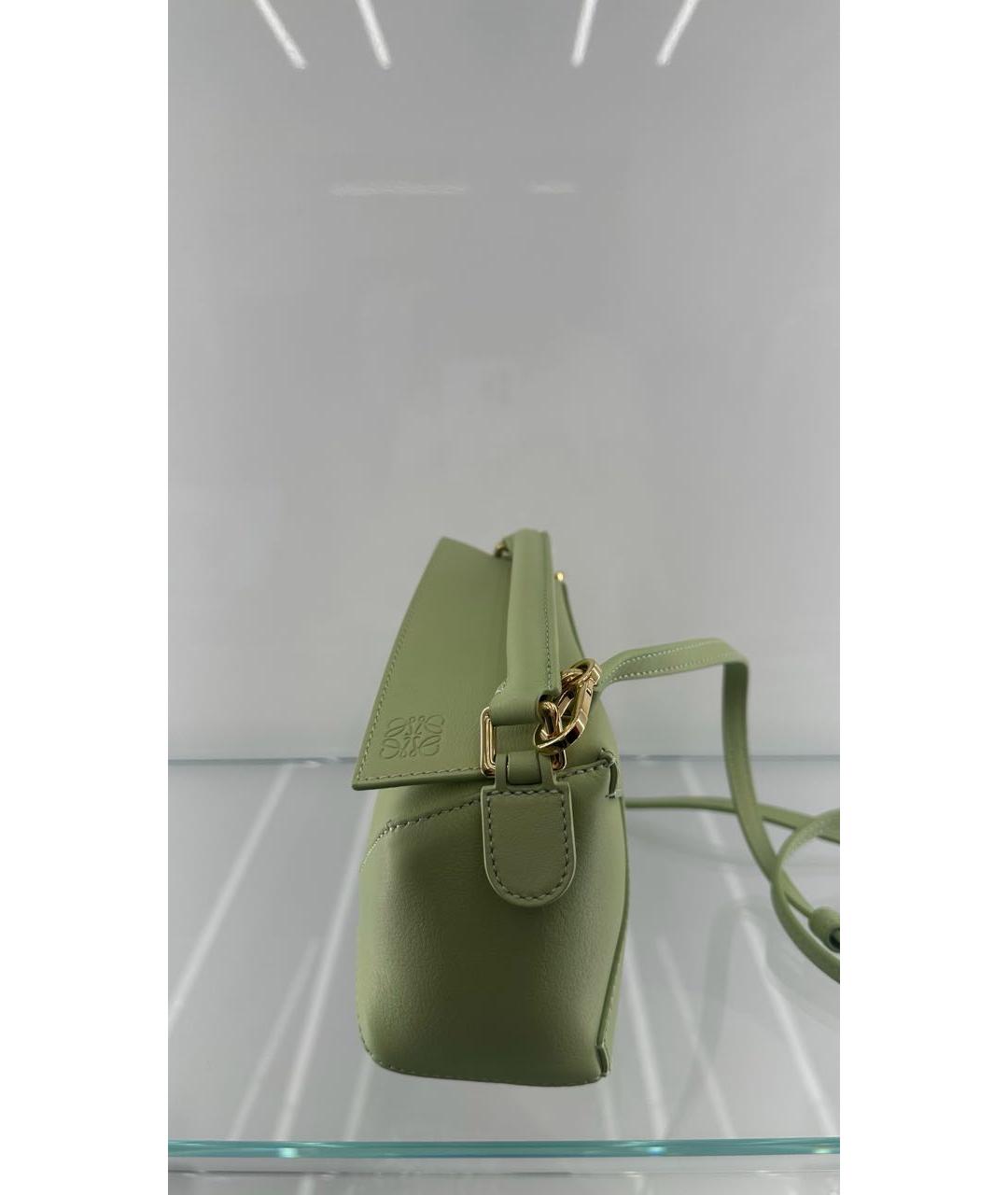 LOEWE Салатовая кожаная сумка через плечо, фото 2