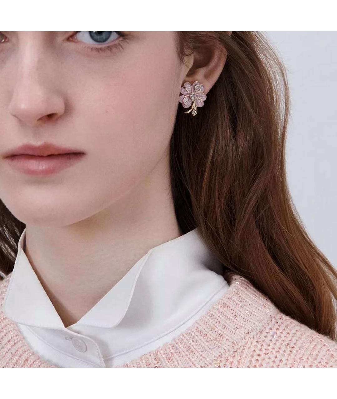 CHRISTIAN DIOR Розовые серьги, фото 3