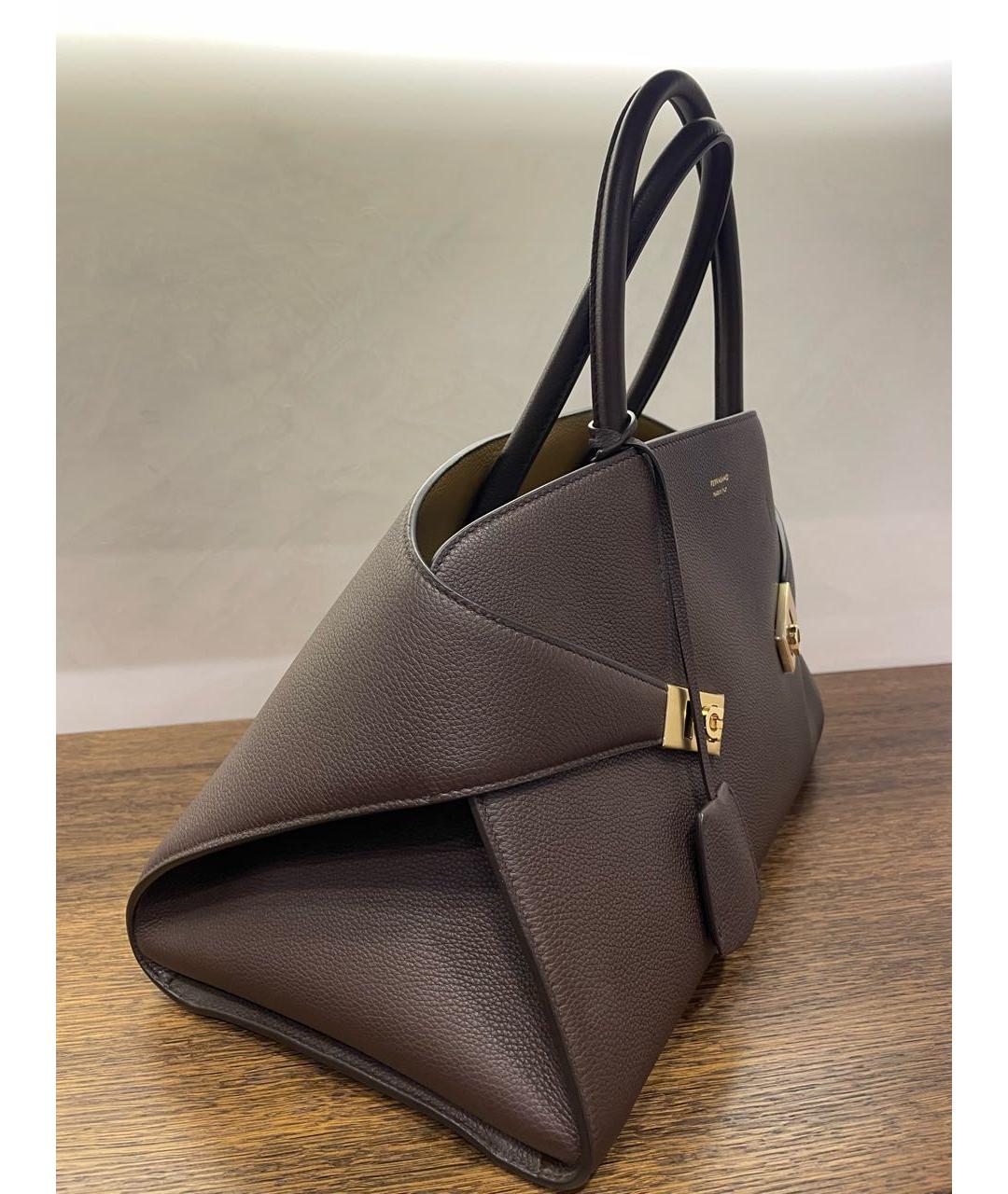 FERRAGAMO Коричневая кожаная сумка через плечо, фото 2