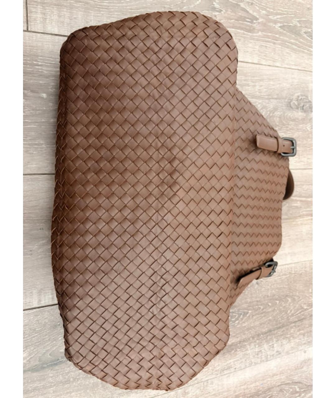BOTTEGA VENETA Коричневая кожаная сумка тоут, фото 7