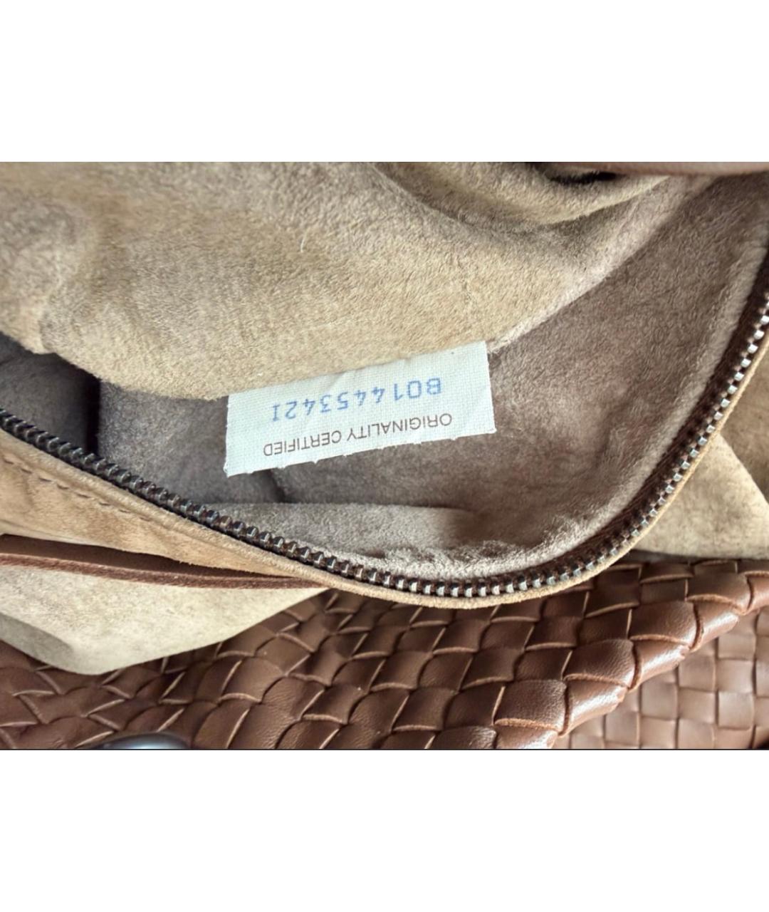 BOTTEGA VENETA Коричневая кожаная сумка тоут, фото 5