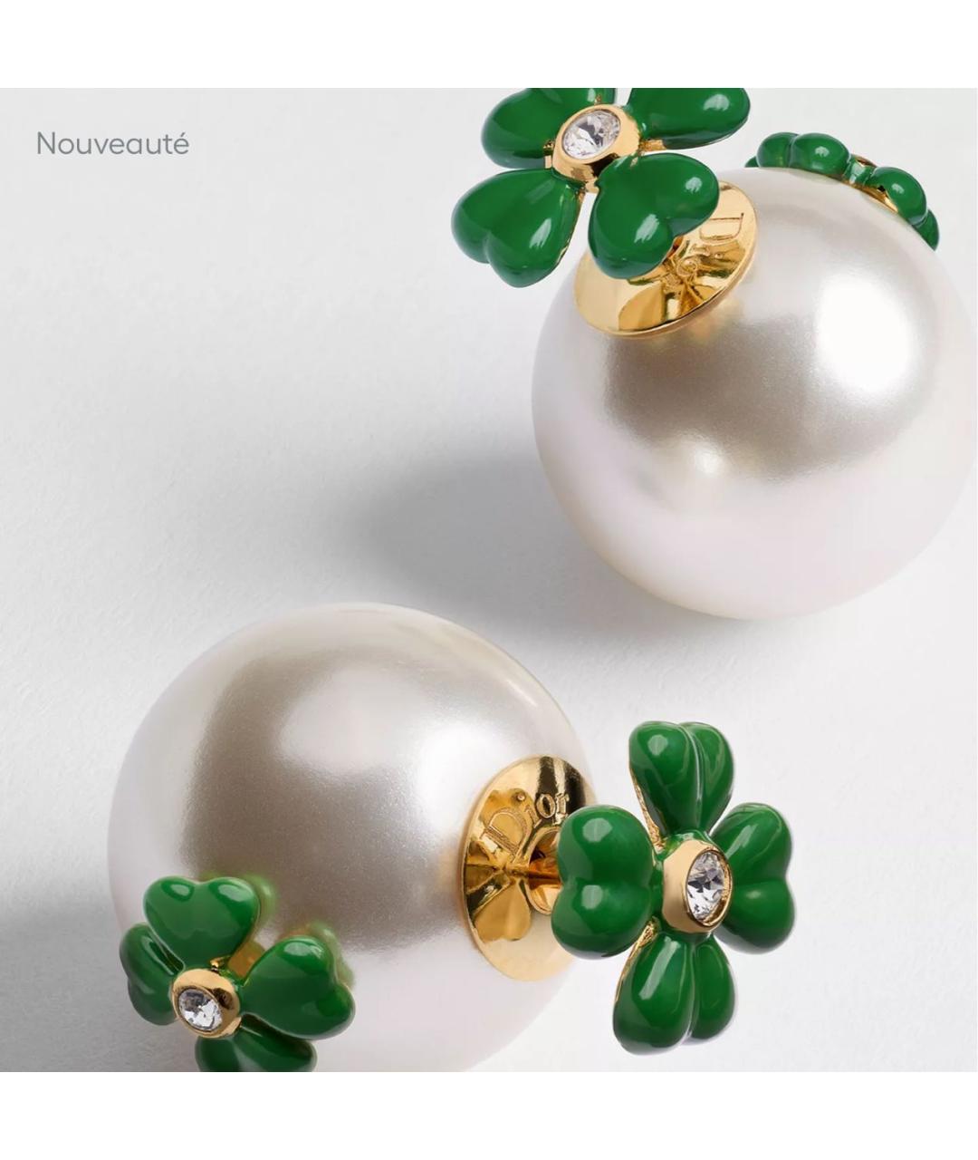 CHRISTIAN DIOR Зеленые серьги, фото 2