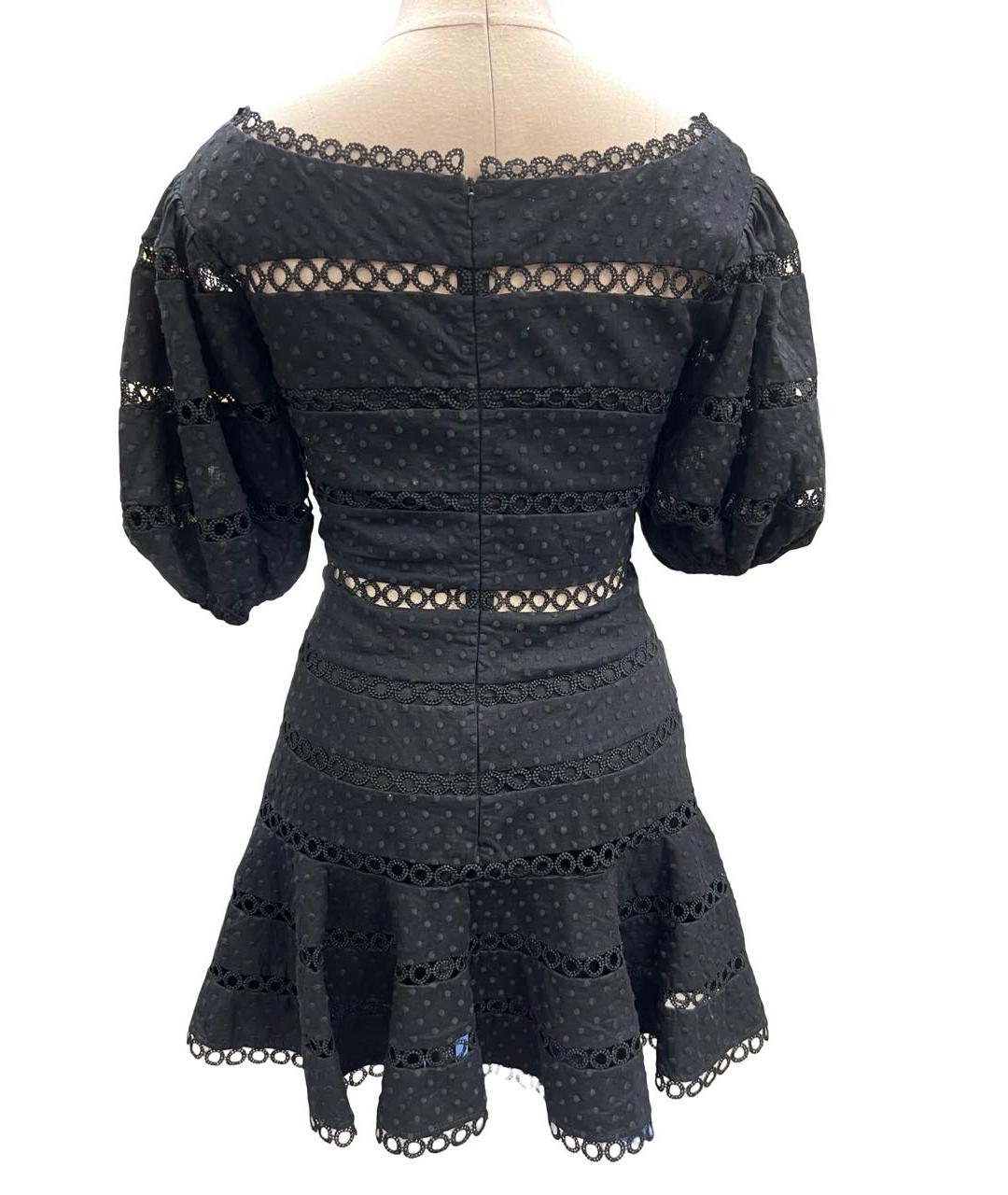 ZIMMERMANN Черное льняное коктейльное платье, фото 2