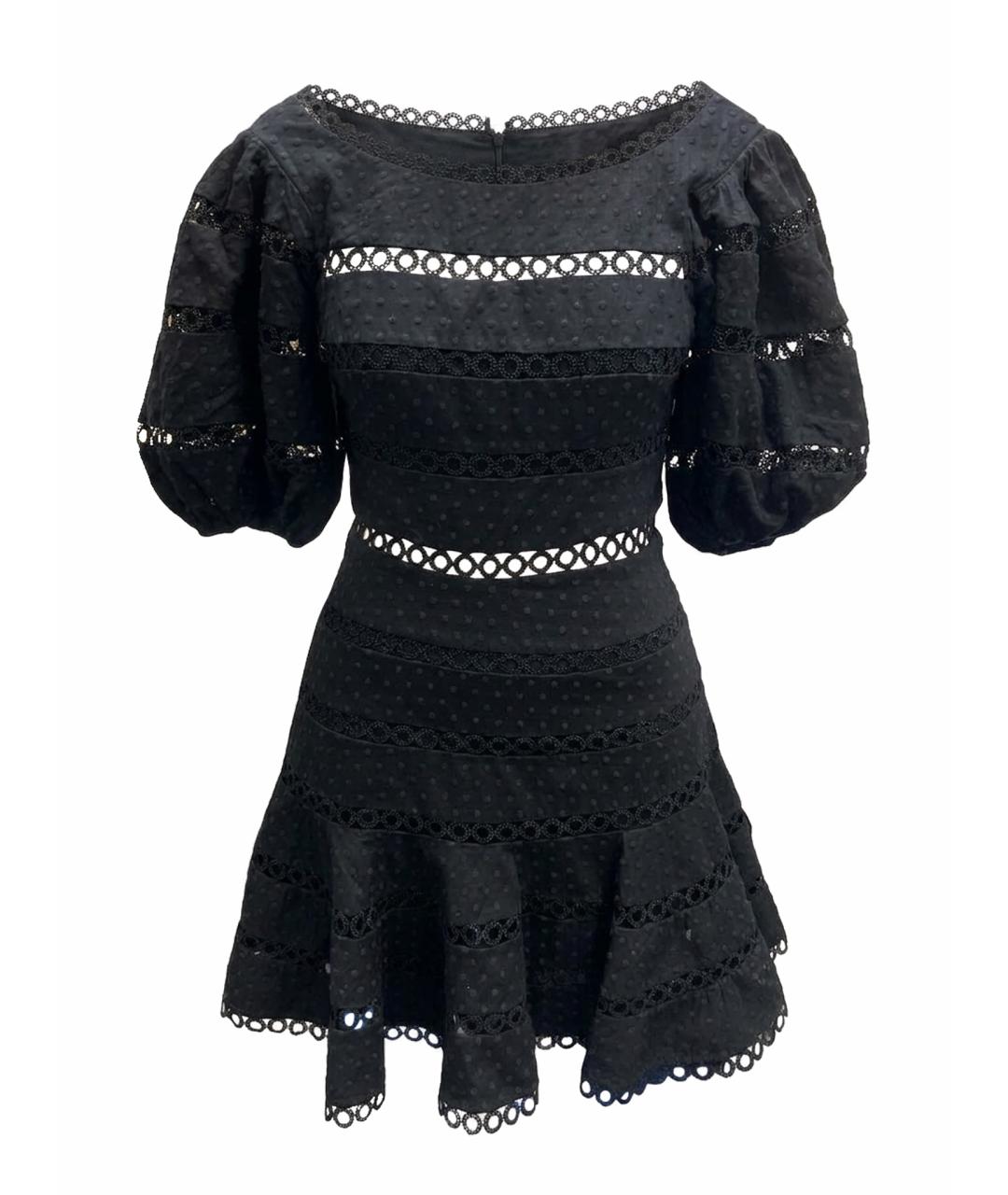 ZIMMERMANN Черное льняное коктейльное платье, фото 1