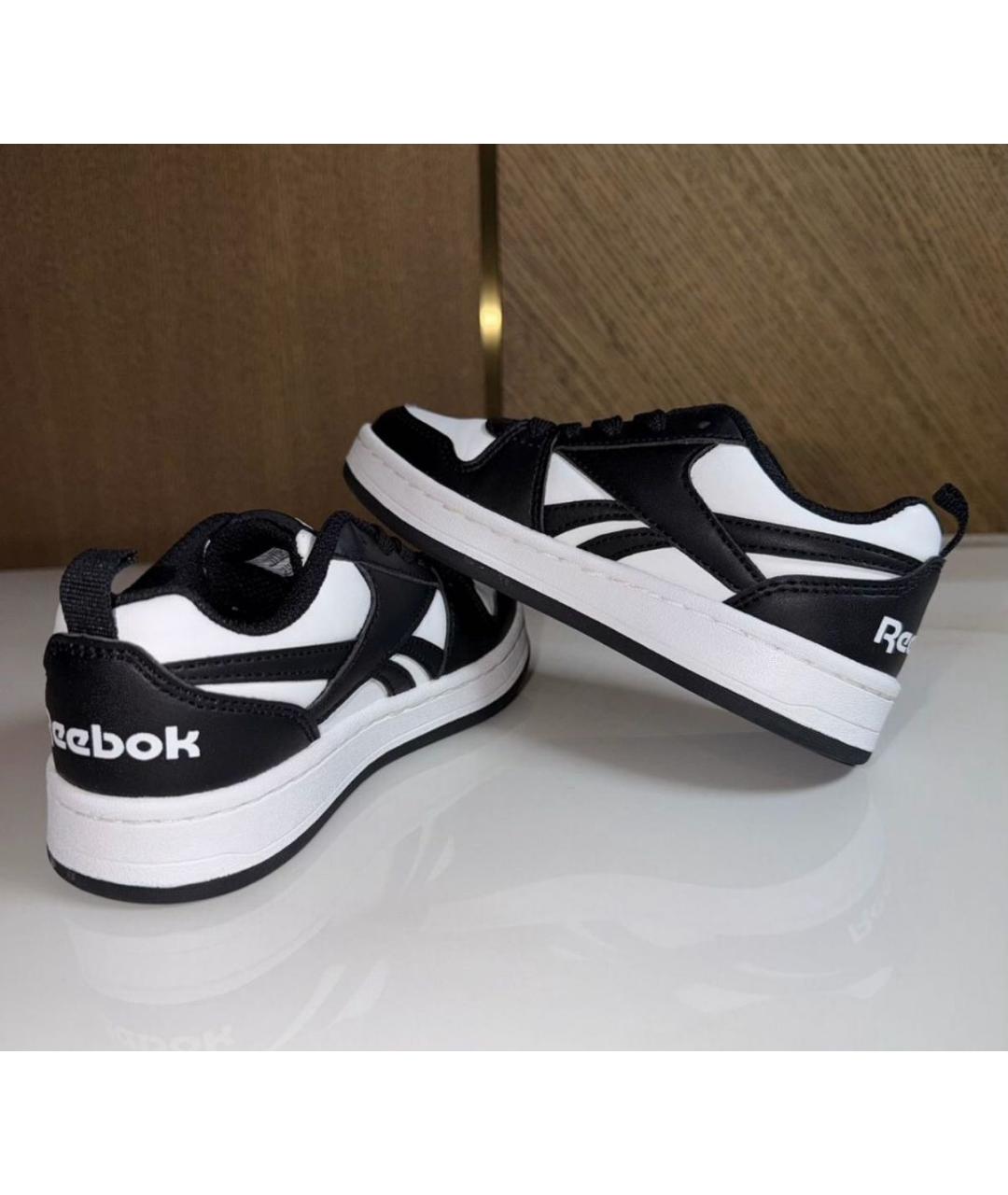 REEBOK Черные кожаные кеды, фото 4