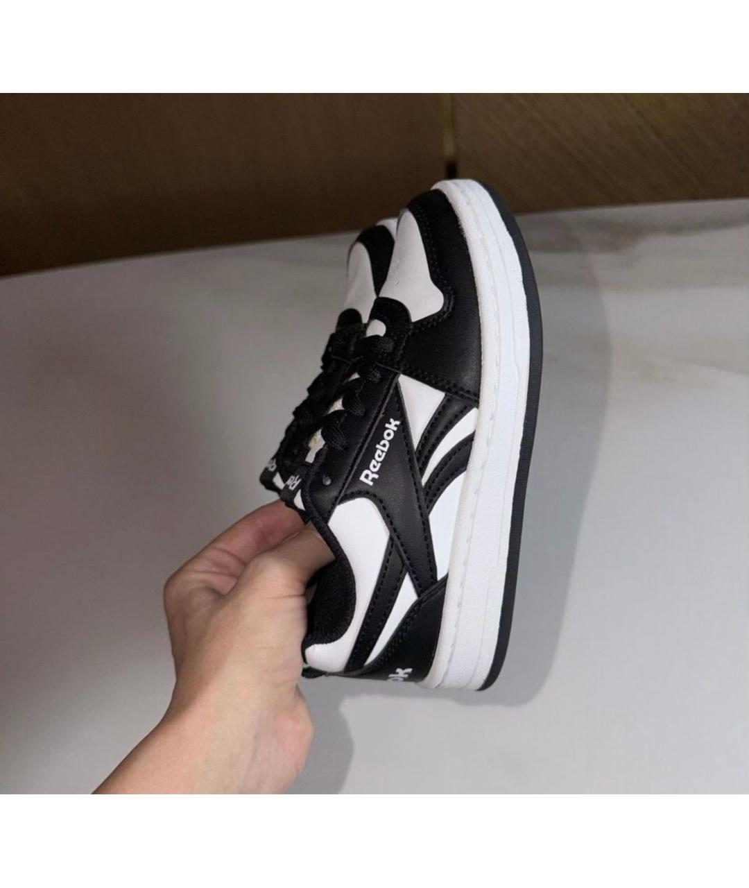 REEBOK Черные кожаные кеды, фото 3