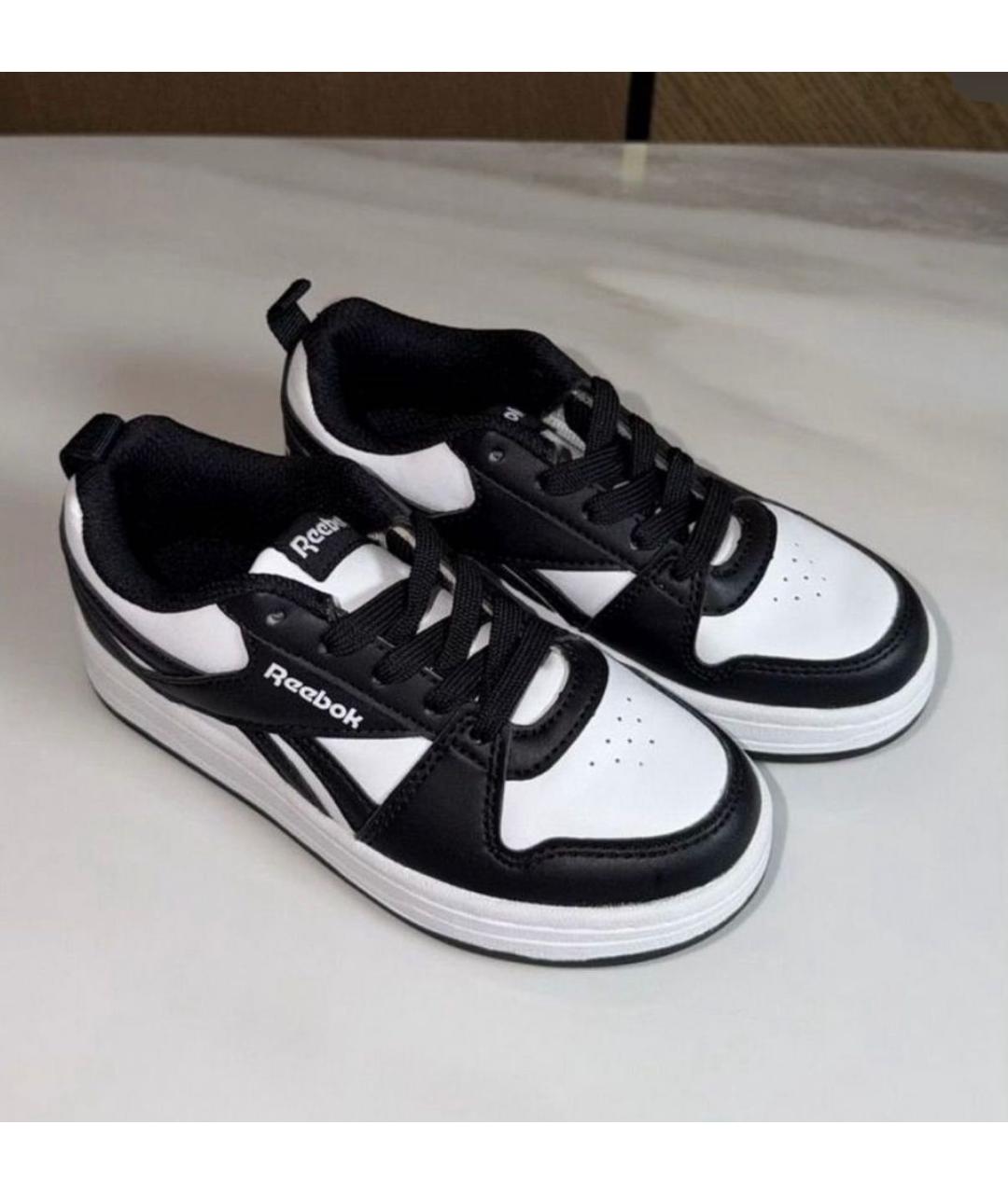 REEBOK Черные кожаные кеды, фото 2