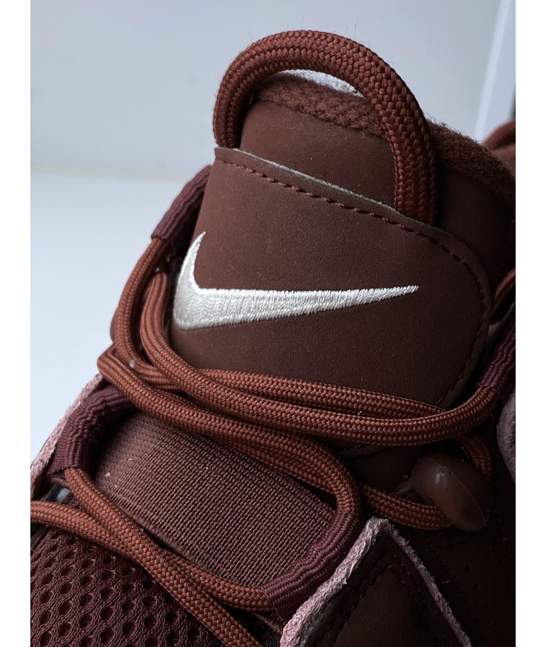 NIKE Коричневые нубуковые высокие кроссовки / кеды, фото 7