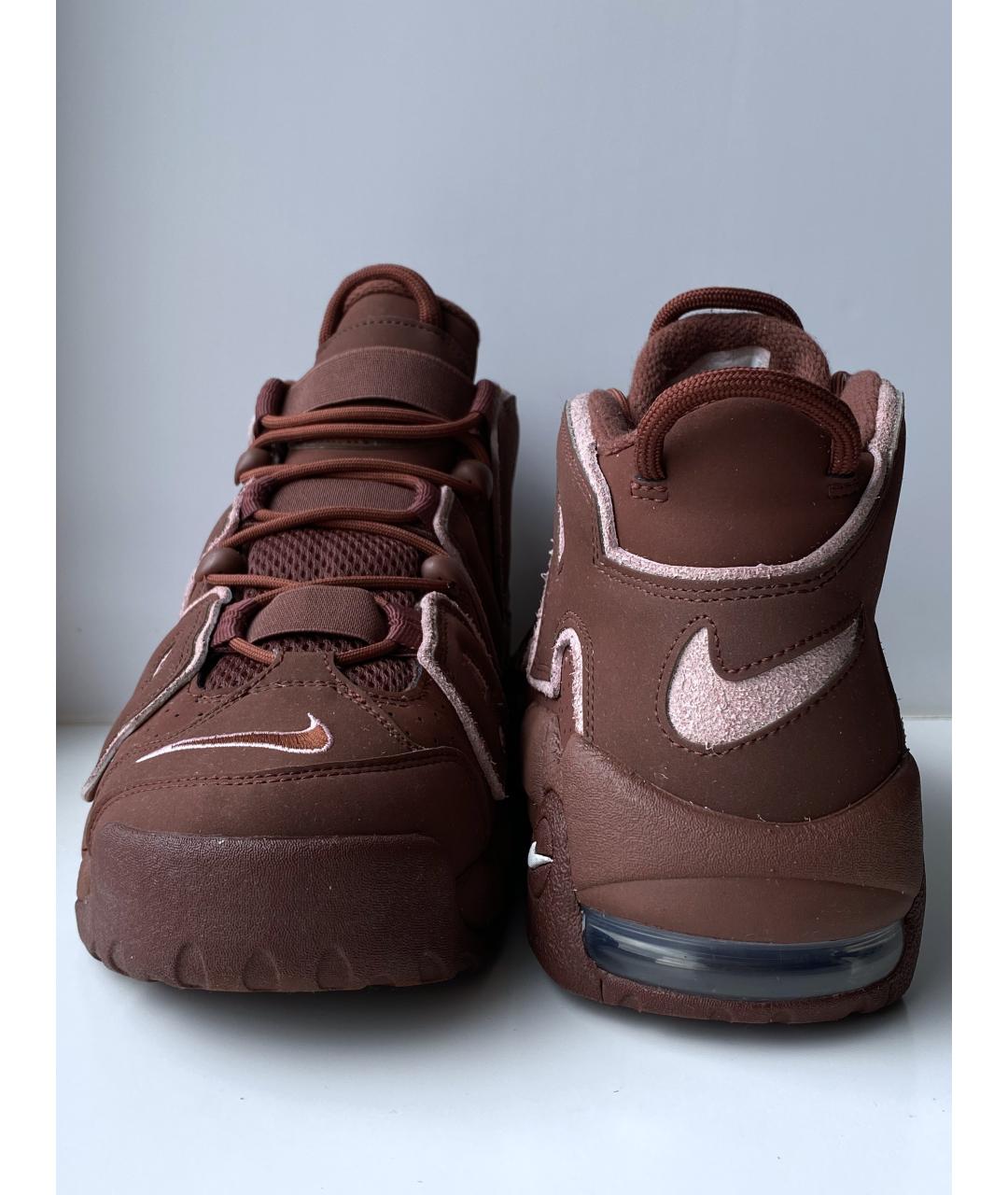 NIKE Коричневые нубуковые высокие кроссовки / кеды, фото 2