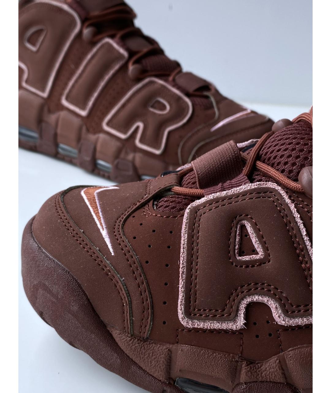 NIKE Коричневые нубуковые высокие кроссовки / кеды, фото 6