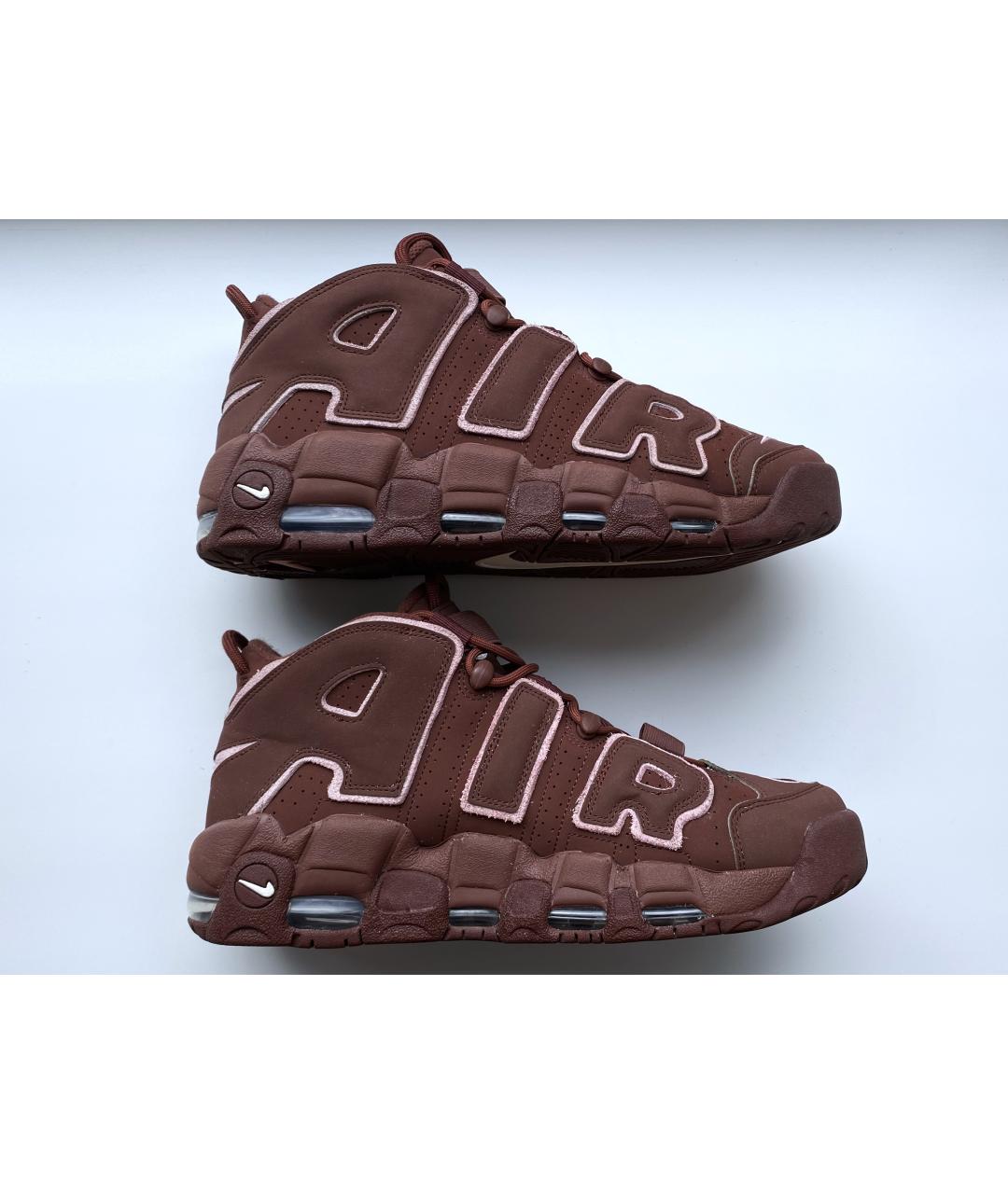 NIKE Коричневые нубуковые высокие кроссовки / кеды, фото 5